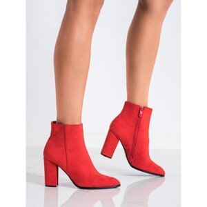 BESTELLE ELEGANT RED ANKLE BOOTS