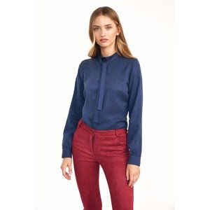 Nife Woman's Blouse B138 Navy Blue