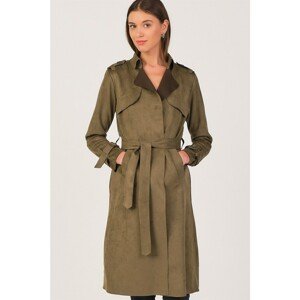 Z6702 DEWBERRY WOMEN'S SUEDE TRENCH COAT-RIGHT