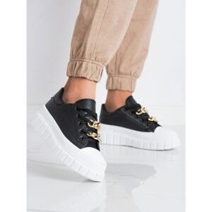 SHELOVET SNEAKERS WITH FASHION CHAIN