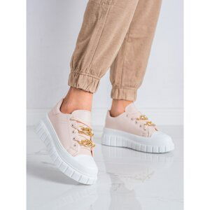 SHELOVET SNEAKERS WITH FASHION CHAIN
