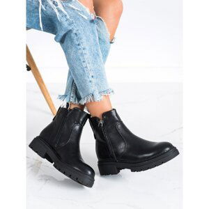 EVENTO COMFORTABLE ZIPPERED ANKLE BOOTS