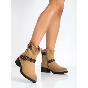 SABATINA BROWN WORKERY ANKLE BOOTS MADE OF ECO LEATHER