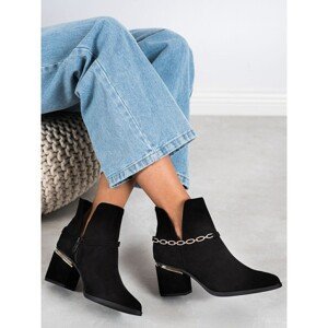 SEASTAR ELEGANT ANKLE BOOTS WITH CHAIN