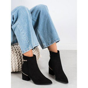 SEASTAR SUEDE ANKLE BOOTS WITH CHAIN