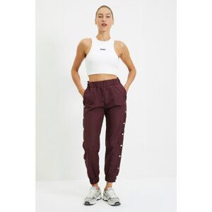 Trendyol Plum Parachute Fabric Side Snap Loose Jogger Sports Sweatpants