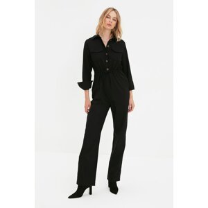 Trendyol Black Tall Button Jumpsuit