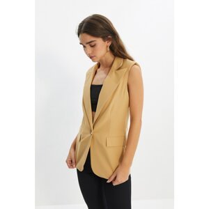 Trendyol Camel Button Vest