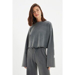 Trendyol Sweatshirt - Gray - Relaxed fit