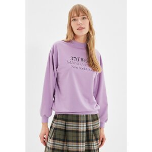 Trendyol Lilac Knitted Sweatshirt