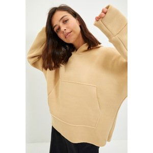 Trendyol Sweatshirt - Brown - Oversize