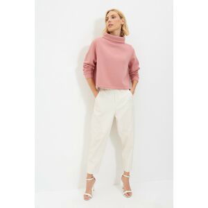 Trendyol Dried Rose Turtleneck Basic Raised Knitted Thick Sweatshirt