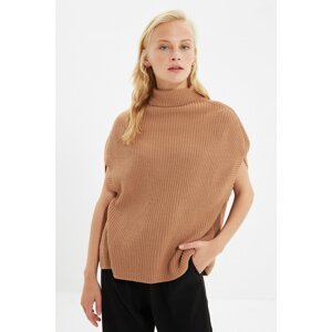 Trendyol Camel Turtleneck Knitwear Sweater