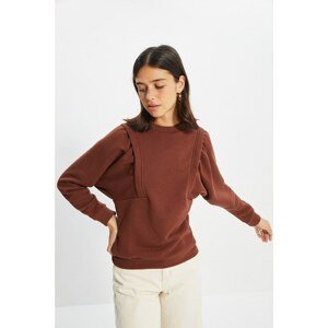 Trendyol Dark Brown Knitted Sweatshirt