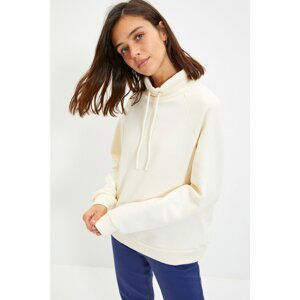 Trendyol Ecru Raised Knitted Slim Sweatshirt