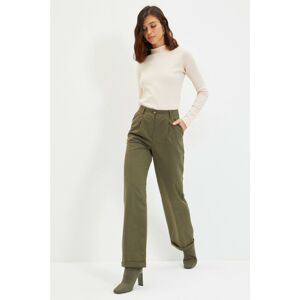 Trendyol Khaki Straight Cut Trousers