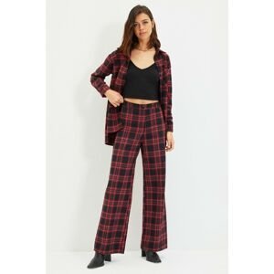 Trendyol Red Plaid Trousers
