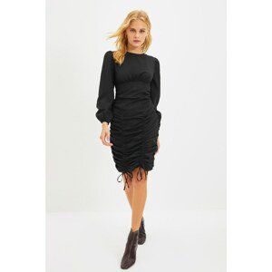 Trendyol Black Pleated Dress