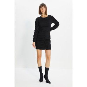 Trendyol Black Pleated Dress