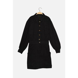 Trendyol Black Buttoned Dress