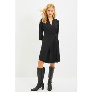 Trendyol Black Pleated Dress