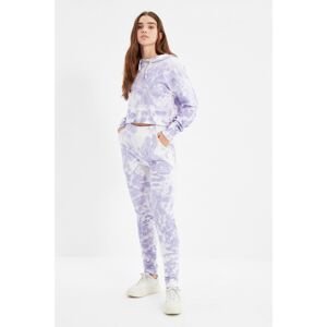 Trendyol Lilac Tie-Dye Patterned Basic Jogger Knitted Thin Sweatpants