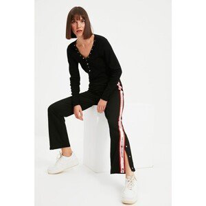 Trendyol Black Striped Knitted Sweatpants