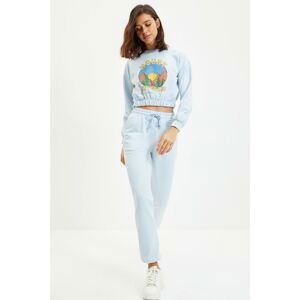 Trendyol Light Blue Knitted Sweatpants