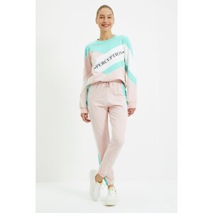 Trendyol Pink Color Block Printed Jogger Sports Trousers
