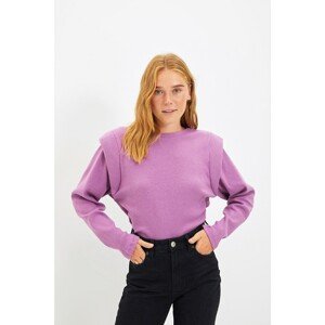 Trendyol Purple Waisted Fake Knitwear Knitted Blouse