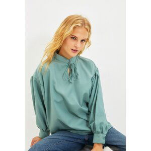 Trendyol Mint Tie Detailed Blouse