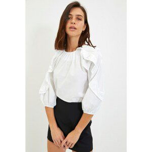 Trendyol Ecru Ruffle Blouse