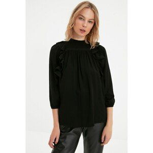 Trendyol Black Tall Rim Collar Blouse