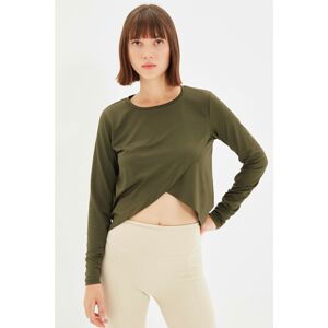 Trendyol Khaki Wrapped Sports Blouse