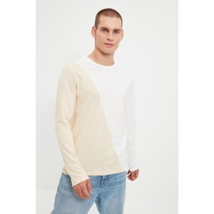Trendyol Ecru Men's 100% Organic Cotton Regular Fit T-Shirt
