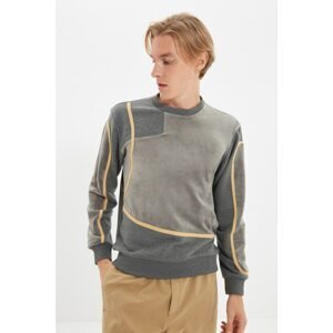 Trendyol Gray Unisex Regular Fit Long Sleeve Crew Neck Sweatshirt
