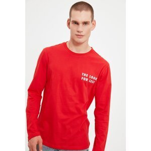 Trendyol Red Men's 100% Organic Cotton Regular Fit T-Shirt
