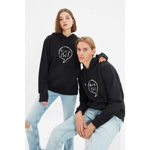 Trendyol Black Unisex Sweatshirt