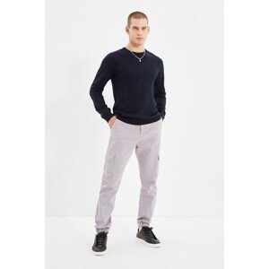 Trendyol Lilac Men's Cargo Belt Waisted Double Covered Pockets Elastic Leg Trousers
