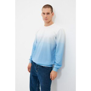 Trendyol Blue Men Regular Fit Long Sleeve Crew Neck Sweatshirt