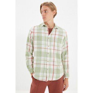 Trendyol Green Unisex Regular Fit Plaid Lumberjack Shirt