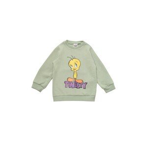 Trendyol Mint Tweety Licensed Girls' Knitted Thick Sweatshirt