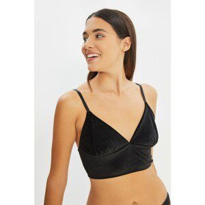 Trendyol Black Velvet Bustier