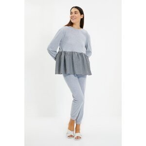 Trendyol Pajama Set - Gray - Plaid
