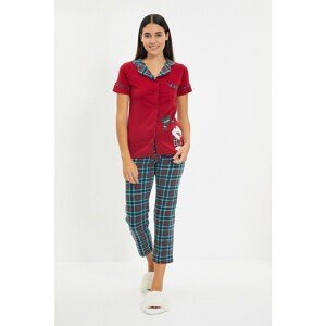 Trendyol Multi Color Plaid Knitted Pajamas Set