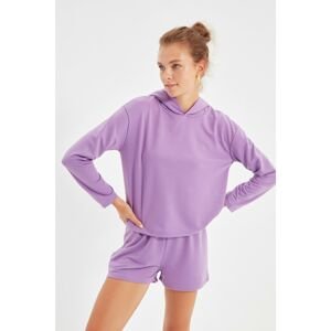Trendyol Purple Ear Detailed Knitted Pajamas Set