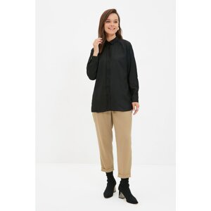 Trendyol Black Shirt Collar Tunic