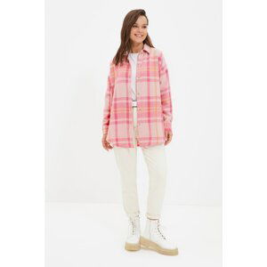 Trendyol Powder Shirt Collar Plaid Tunic