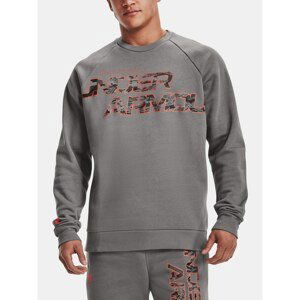 Under Armour Sweatshirt UA RIVAL FLC CAMO SCRIPT CRW-GRY - Men's