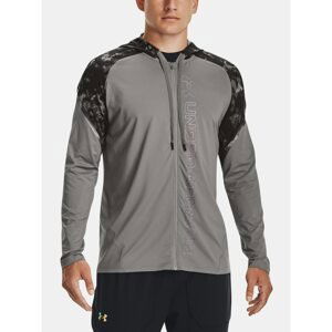 Under Armour Sweatshirt Rush FZ Print Hoodie-GRY